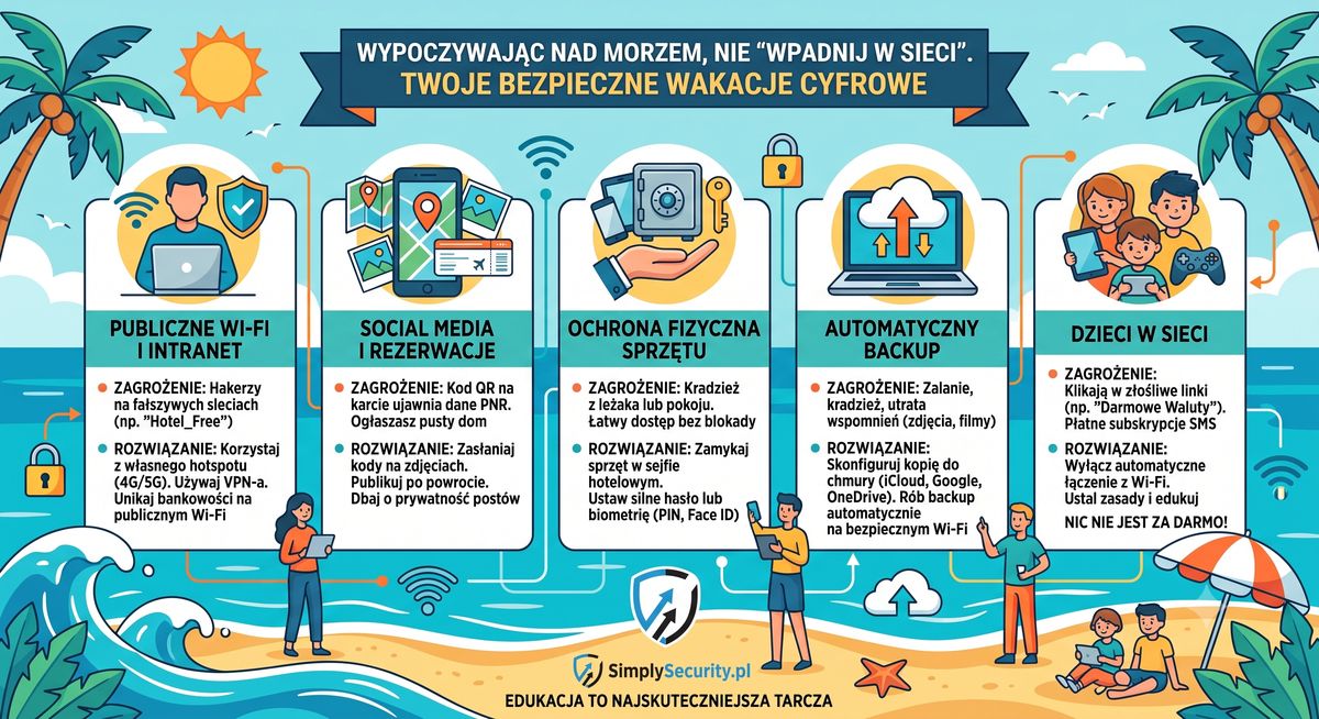 Wypoczywając nad morzem (i nie tylko) nie „wpadnij w sieci”